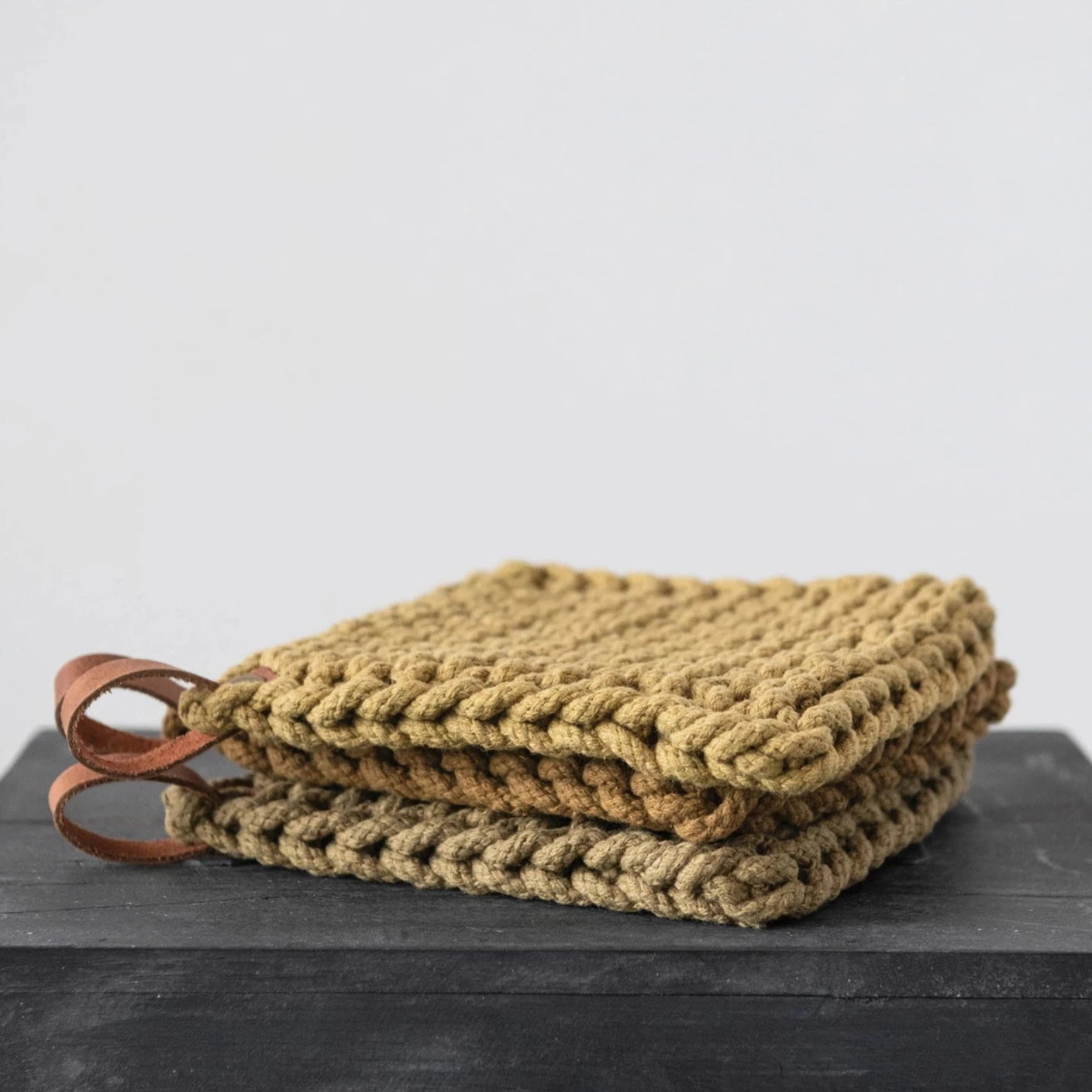 Jute Square Crocheted Potholder