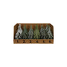 Faux Evergreen Trees with Natural Wood Slice Bases