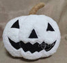 Halloween Sherpa Pillow - White Pumpkin w/ Jute Stem