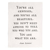 You're All Geniuses (John Lennon) Handmade Paper Print