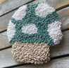 Teal Mushroom Coffee Coaster