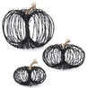 Black Glitter Wire Pumpkin