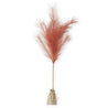 35 Inch LED Orange Pampas Grass Stem w/Timer