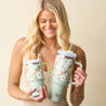 40 oz Take Me Everywhere Tumbler-Floral Haven Sage