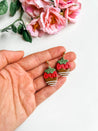 Chocolate-Covered Strawberry Earrings