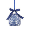 Blue & White Floral Print Ornaments