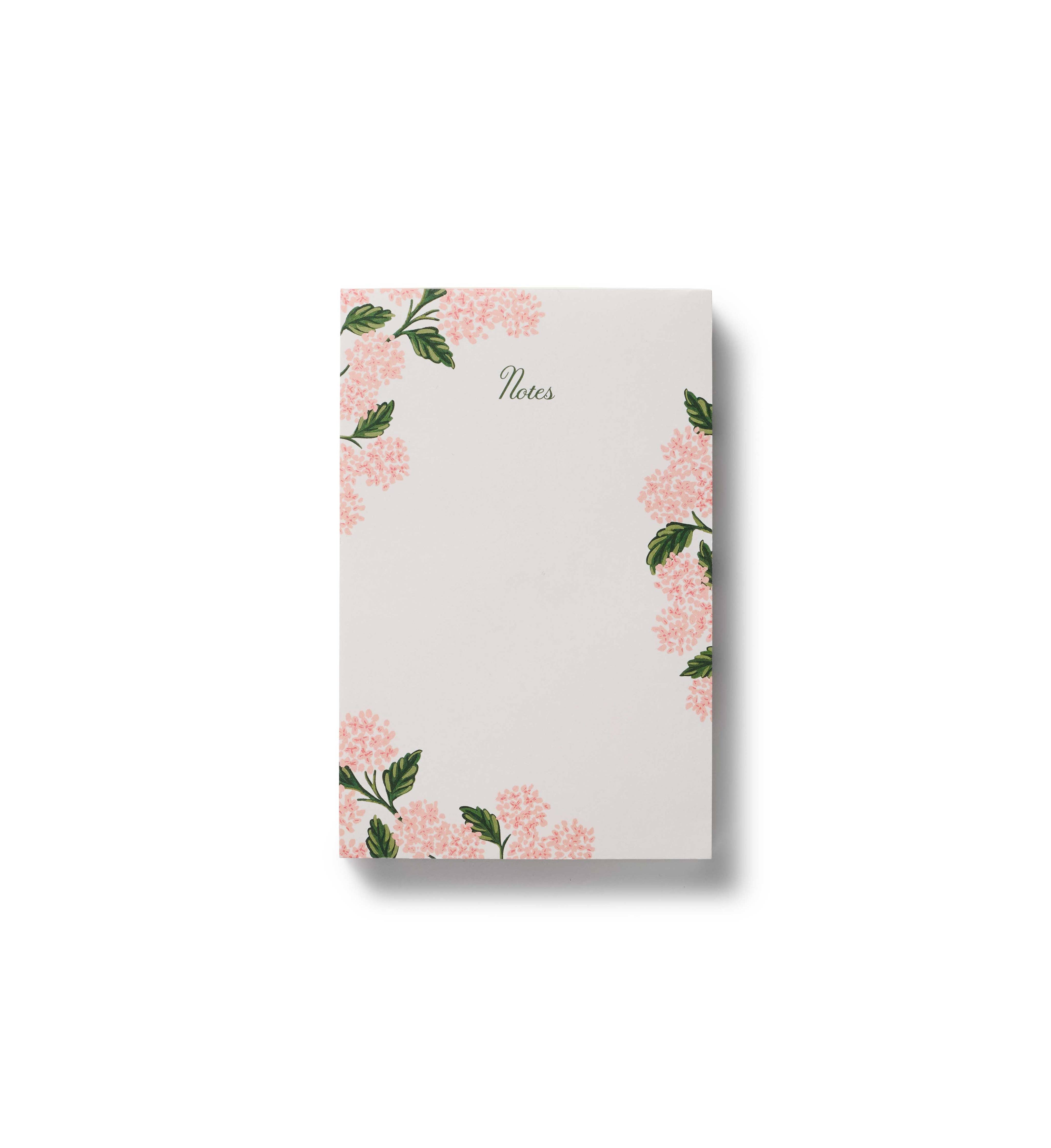 Pink Hydrangea Notepad – Little Red Barn Door