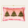 Scalloped Rectangle Throw Pillow-Twinkling Trees