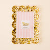 Rectangle Scalloped Acrylic Frame-Confetti Gold