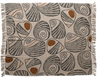 Cream, Black and Orange Recycled Cotton Throw