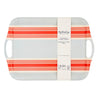 Hamptons Striped Chambray and Red Reusable Bamboo Tray