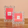 Square Scalloped Acrylic Frame-Silver Glitter