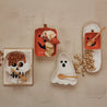 Stoneware Ghost Shaped Dish with Spoon, Boxed Set of 2 Tied with Jute