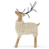 Resin Deer In Cream Sweaters w/Metal Antlers