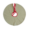 Green Plaid Cotton Tree Skirt w/ Red Ties