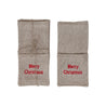 "Merry Christmas" Woven Cotton Cutlery Sleeves