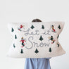 Trees & Skiers "Let it Snow" Pillow