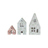 Printed Paper Mache Houses w/ Berry & Tree Pattern