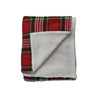 Brushed Cotton Flannel Throw w/ Sherpa Back