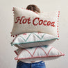 Hot Cocoa Lumbar Pillow w/ Pom Pom Trim