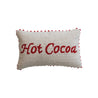 Hot Cocoa Lumbar Pillow w/ Pom Pom Trim