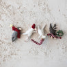 Handmade Mice Hanging From Wreath Ornament