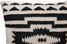 Black and Cream Cotton Kilim Pillow
