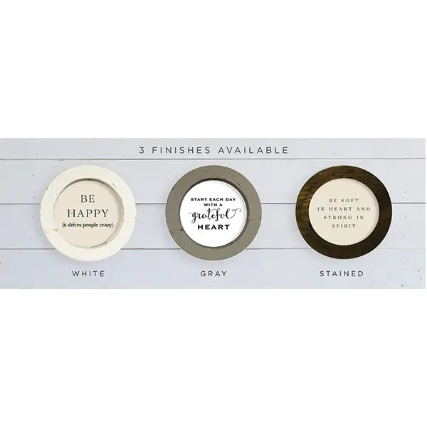 Thick Round Framed Canvas Sign – Little Red Barn Door