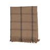 Woven Recycled Plaid Throw with Fringe