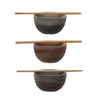 Stoneware Bowl w/ Chopsticks