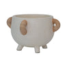Terracotta Footed Planter w/ Rattan Handles