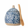 Hand Painted Sugar Pot & Spoon - Little Red Barn Door