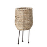 Natural Woven Rope Container with Metal Legs