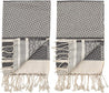 S/2 Diamond Printed Tea Towels
