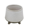 Stoneware Flower Pot with Feet, White - Little Red Barn Door