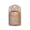 Stoneware Wall Planter Vase - Reactive Glaze, Putty Color - Little Red Barn Door